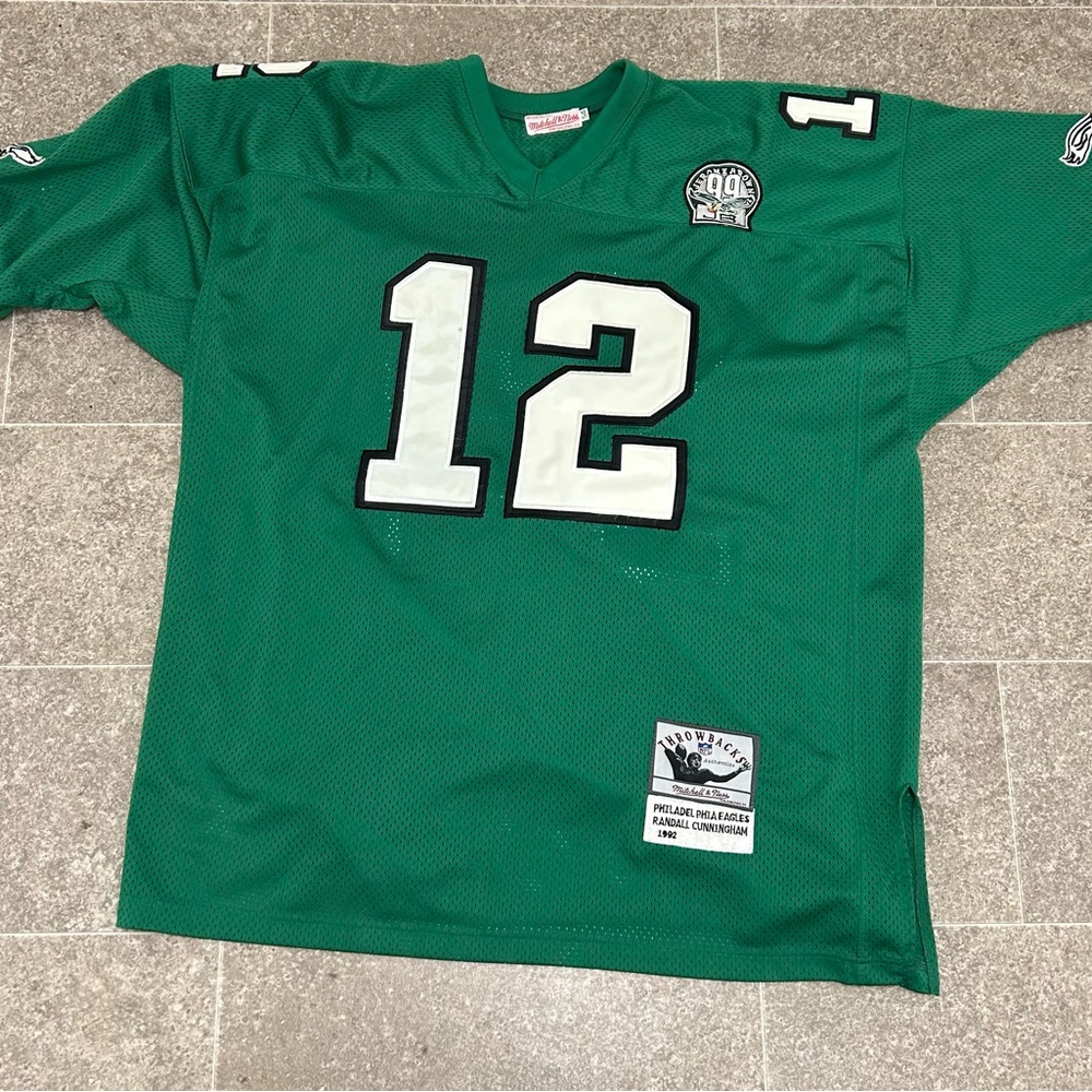 Mitchell & Ness Green Philadelphia Eagles Throwback Jersey